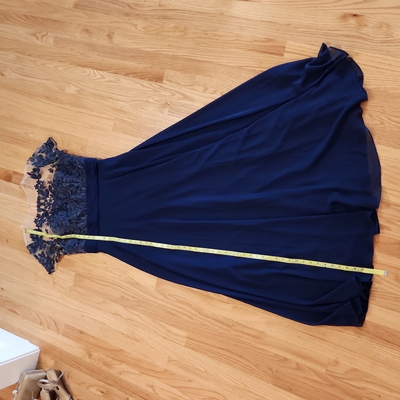 Navy Cocktail Dress sz 10 - Picture 13 of 16